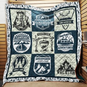 Mountain Camping Quilt Blanket  Quilt